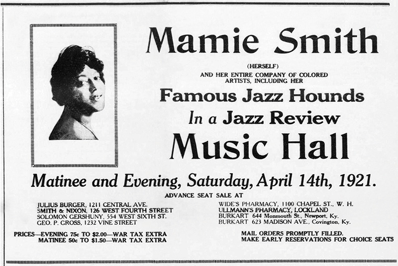 Mamie Smith and Jazz Hounds Music Hall