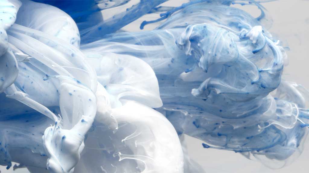 Abstract image of blue and white liquids