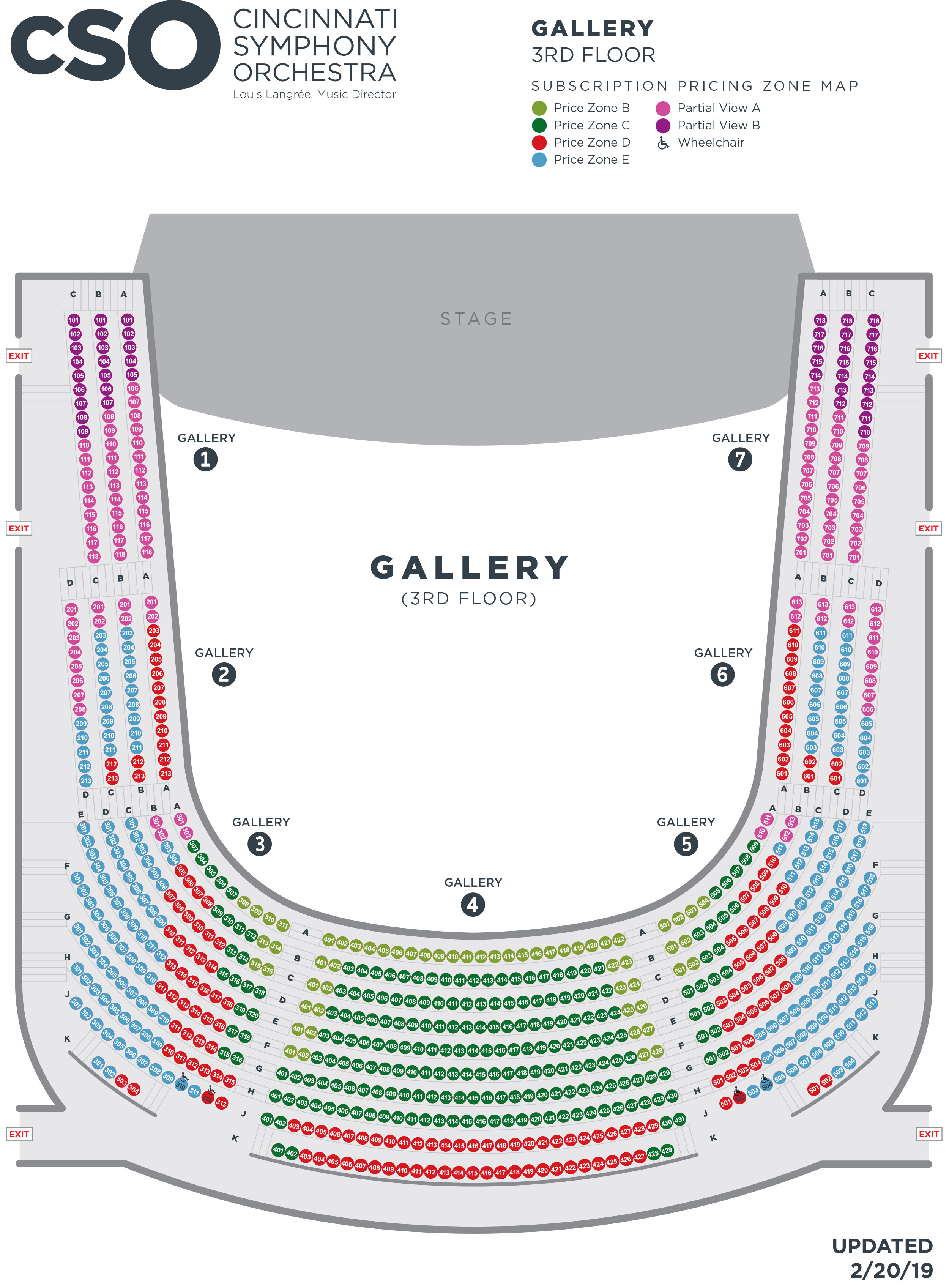 Music Hall Seating Chart