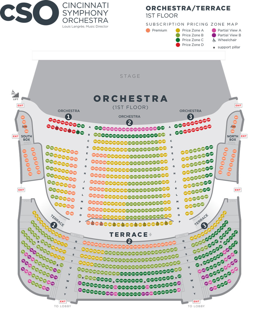 Music Hall Seating Chart